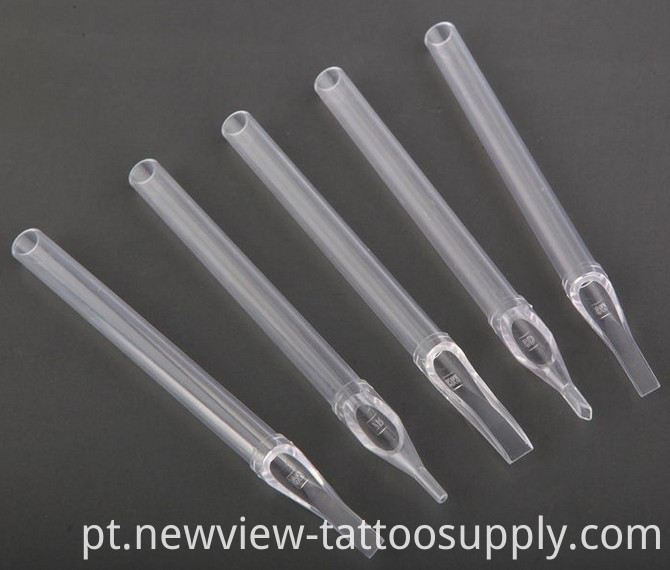 New Stainless Steel Open Flat Long Tattoo Tips Tubes Kit